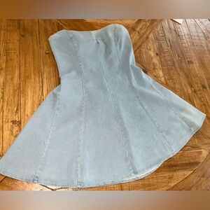 Lumiere Light Blue Strapless Dress